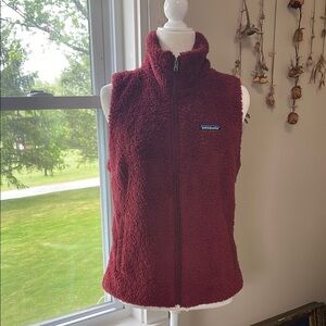 Patagonia Maroon Fleece Vest